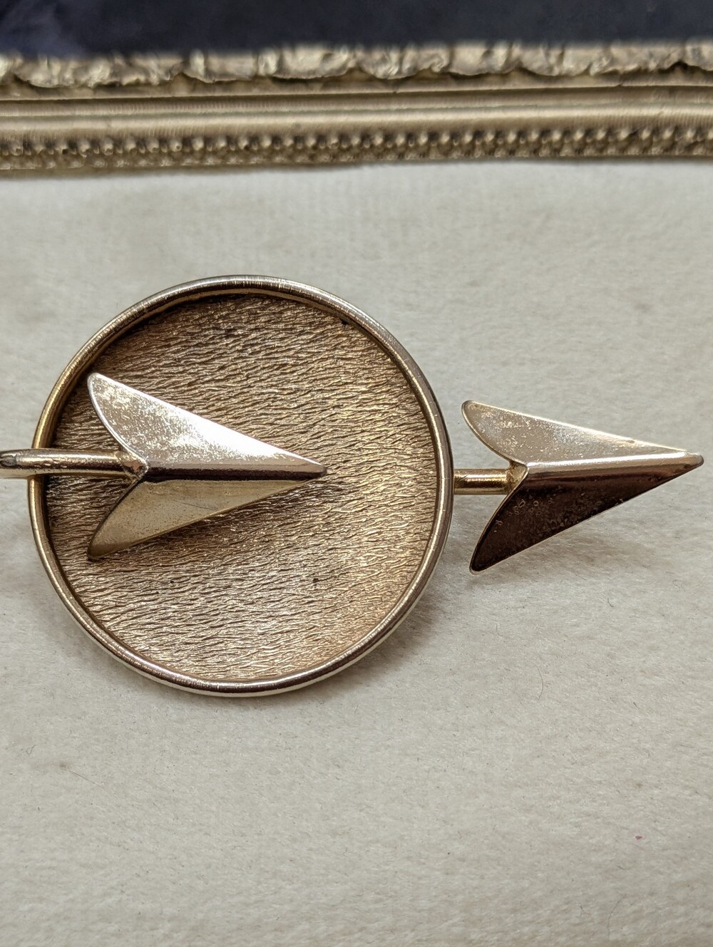 Vintage Mid-Century Arrow Through Circle Brooch